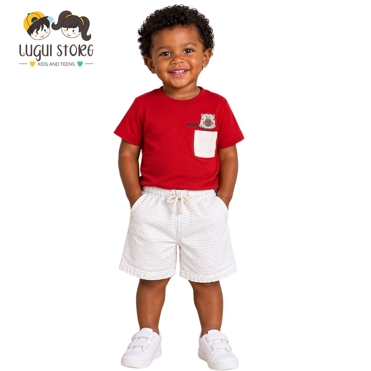Conjunto Infantil Masculino Have Fun Capivara Camiseta e Bermuda Eco V